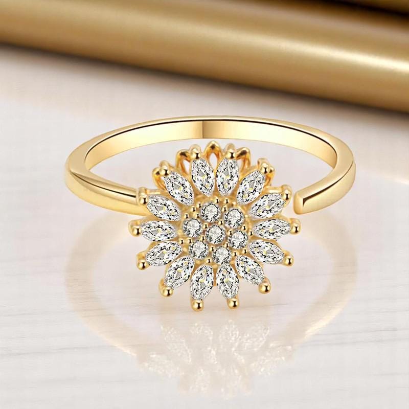 ☀️Sunflower Spinner Ring – Anxiety Relief & Decompression 🌻✨
