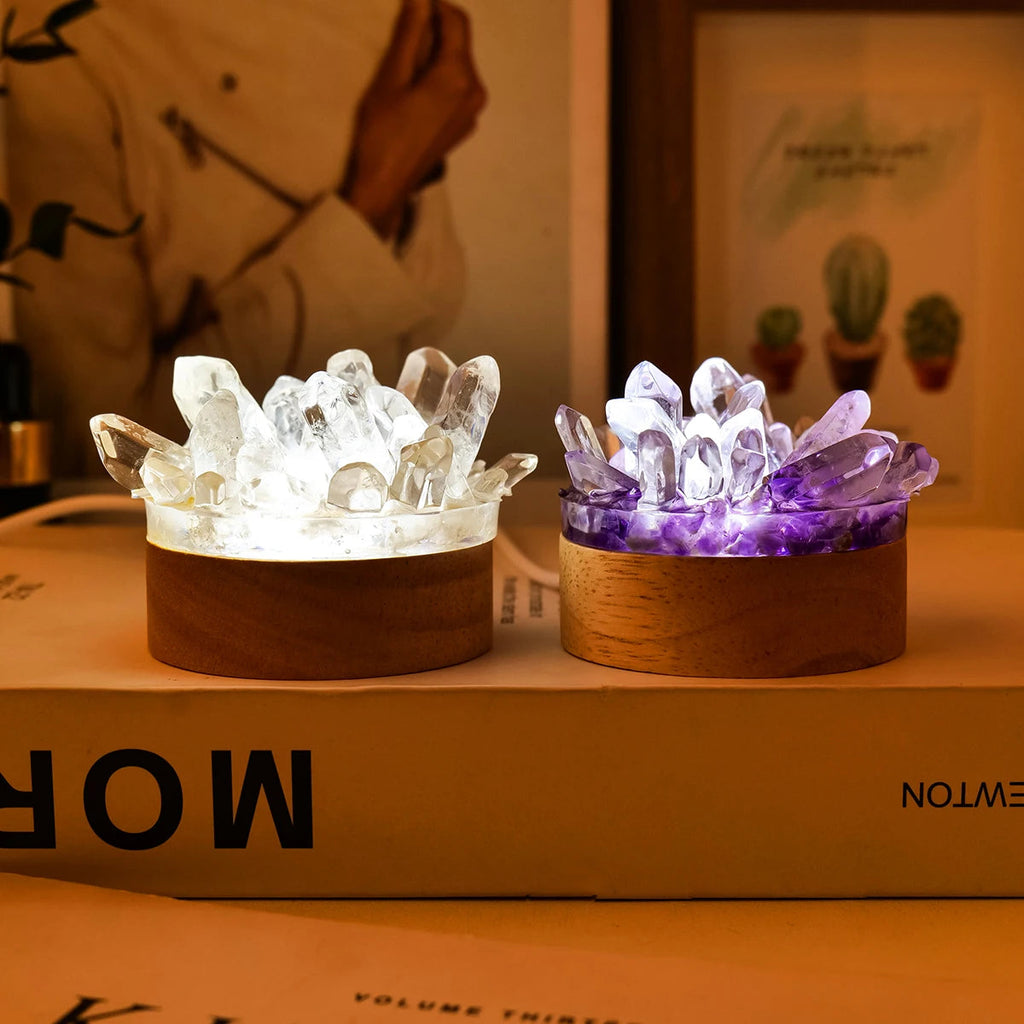 ✨️💜Natural Crystal Night Lamp 💜✨️