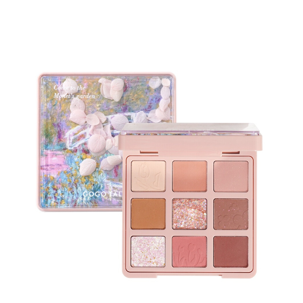 Gogo Tales Chic Multi-Finish Eyeshadow Palette – Matte, Pearl & Glitter Shades 🌸💖