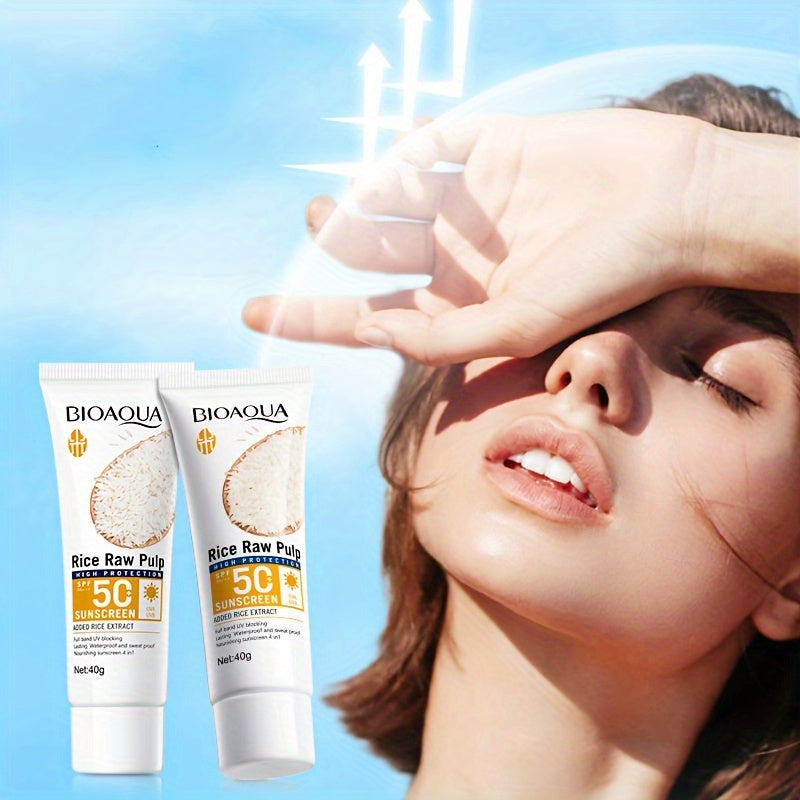☀️BIOAQUA Rice Raw Pulp Sunscreen SPF 50+ 🤍