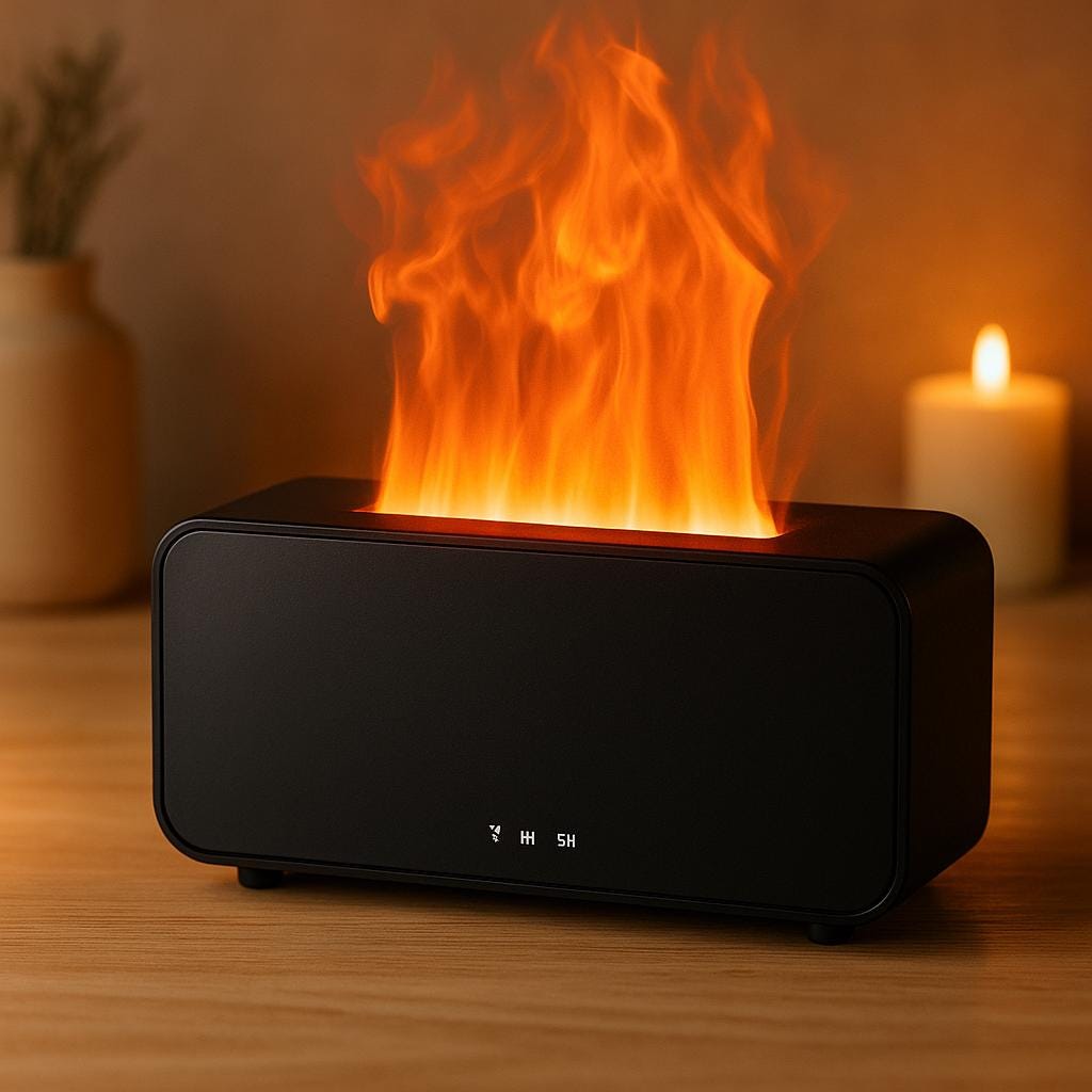 🔥🌫️ Flame Aroma Diffuser & Ultrasonic Humidifier 🌫️🔥