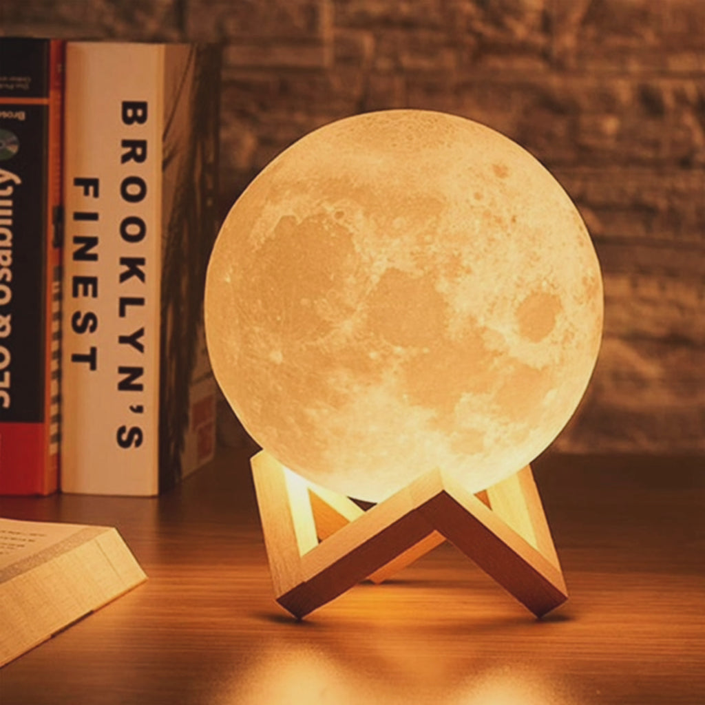 🌛 3D Moon Lamp ✨ – Rechargeable LED Night Light | Perfect Gift for Any Occasion 💞