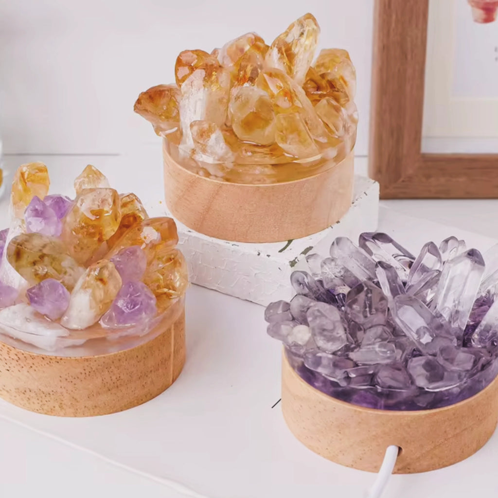 ✨️💜Natural Crystal Night Lamp 💜✨️